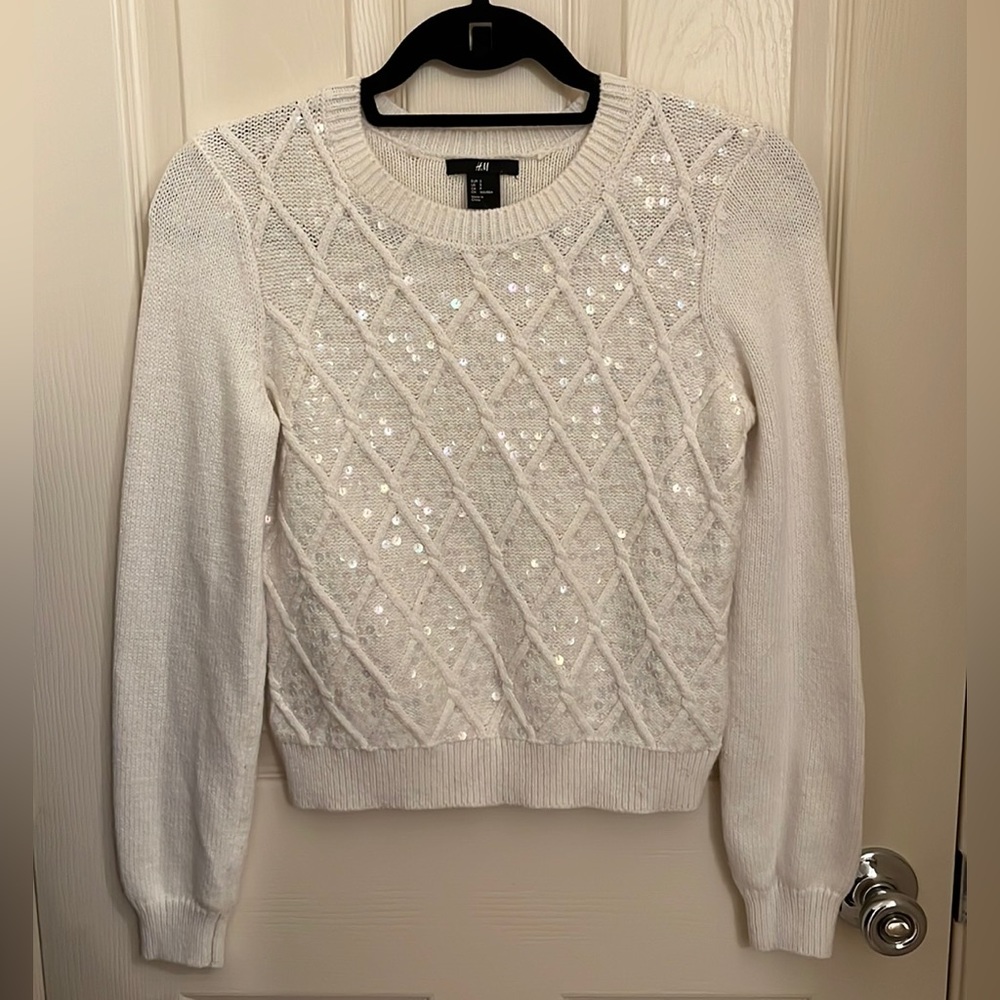 H&M White Sweater